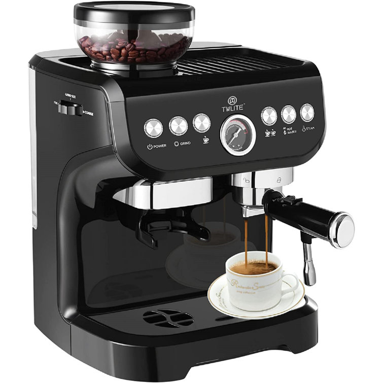 Automatic coffee maker top with grinder